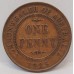 AUSTRALIA 1925 . ONE 1 PENNY . GENUINE